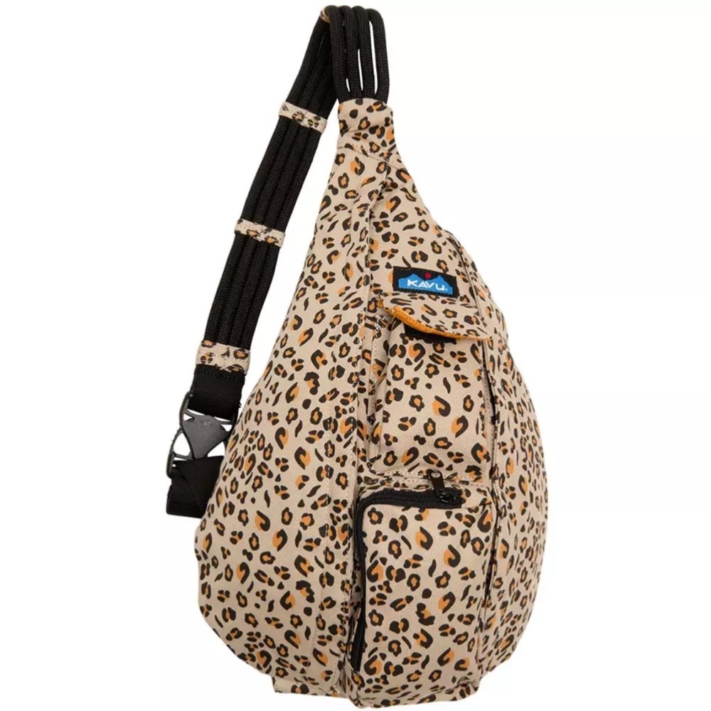 KAVU Tan Leopard Print Backpack